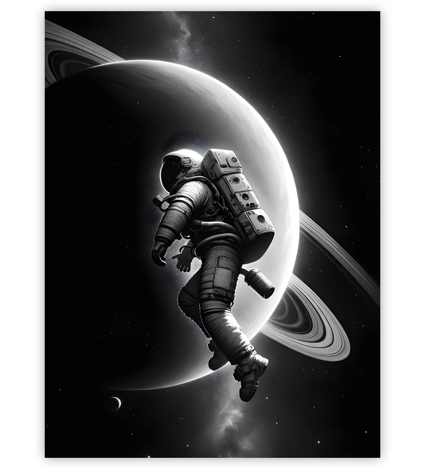 Poster, Wandbild von Astronaut im Weltall