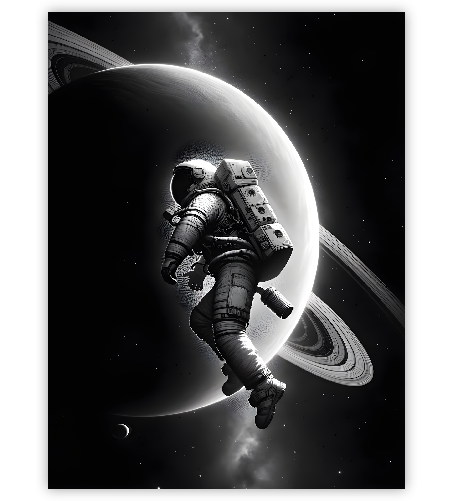 Poster, Wandbild von Astronaut im Weltall