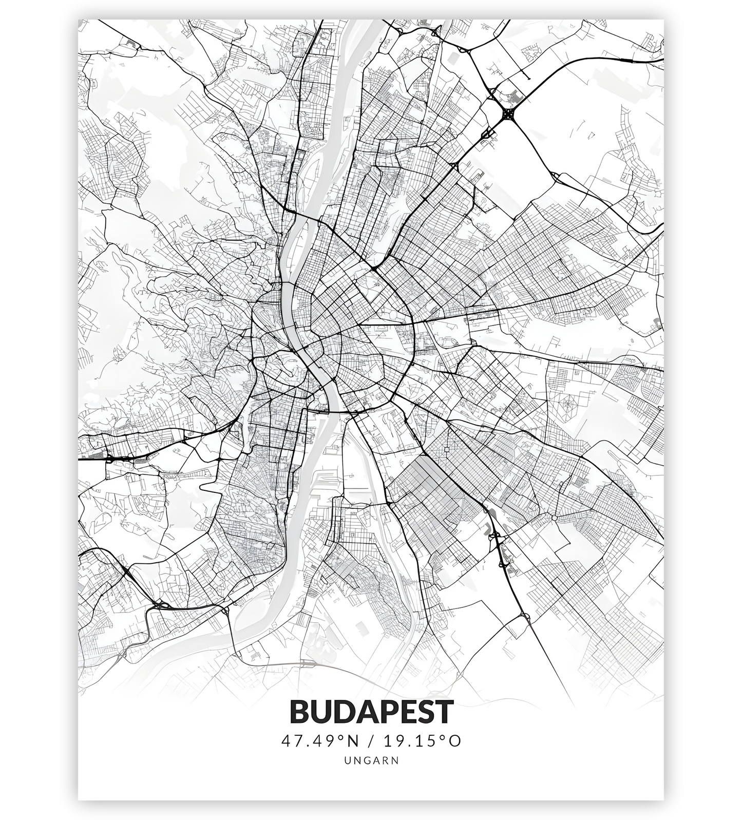 Budapest - Stadtkarte