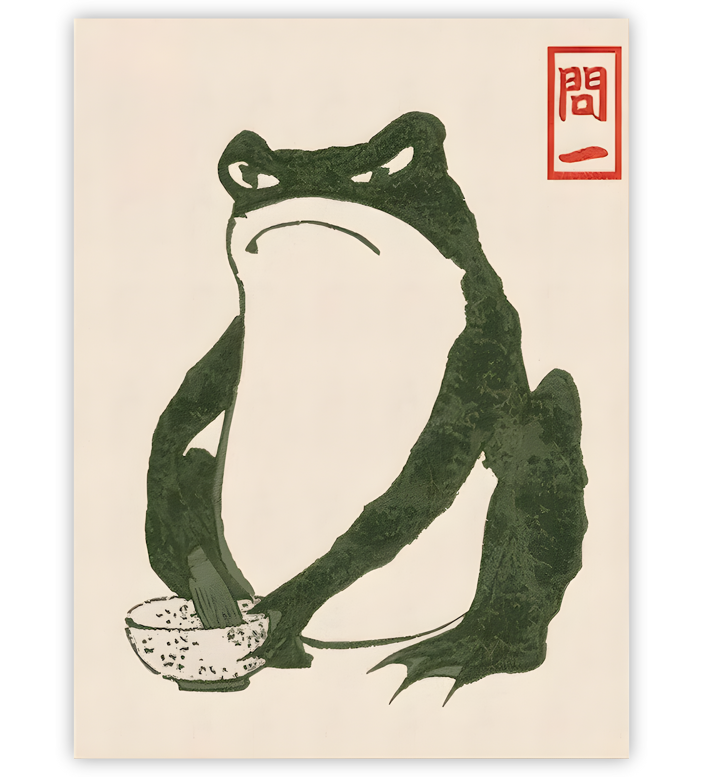 Poster, Wandbild von Japanischer Matsumoto Hoji Frosch