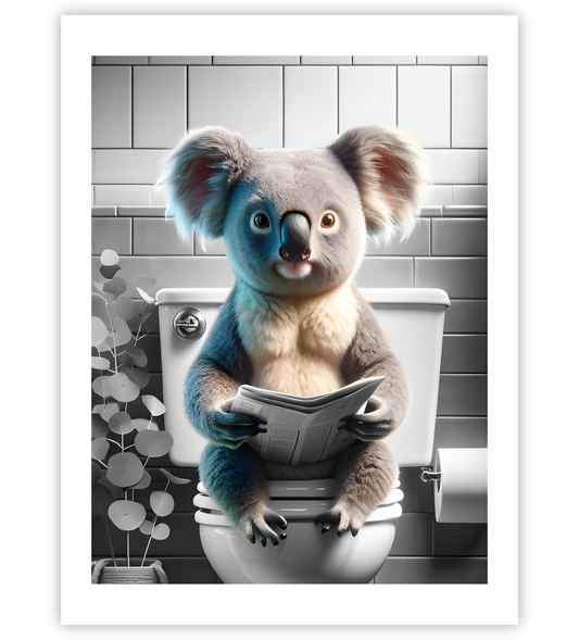 Koala auf Toilette