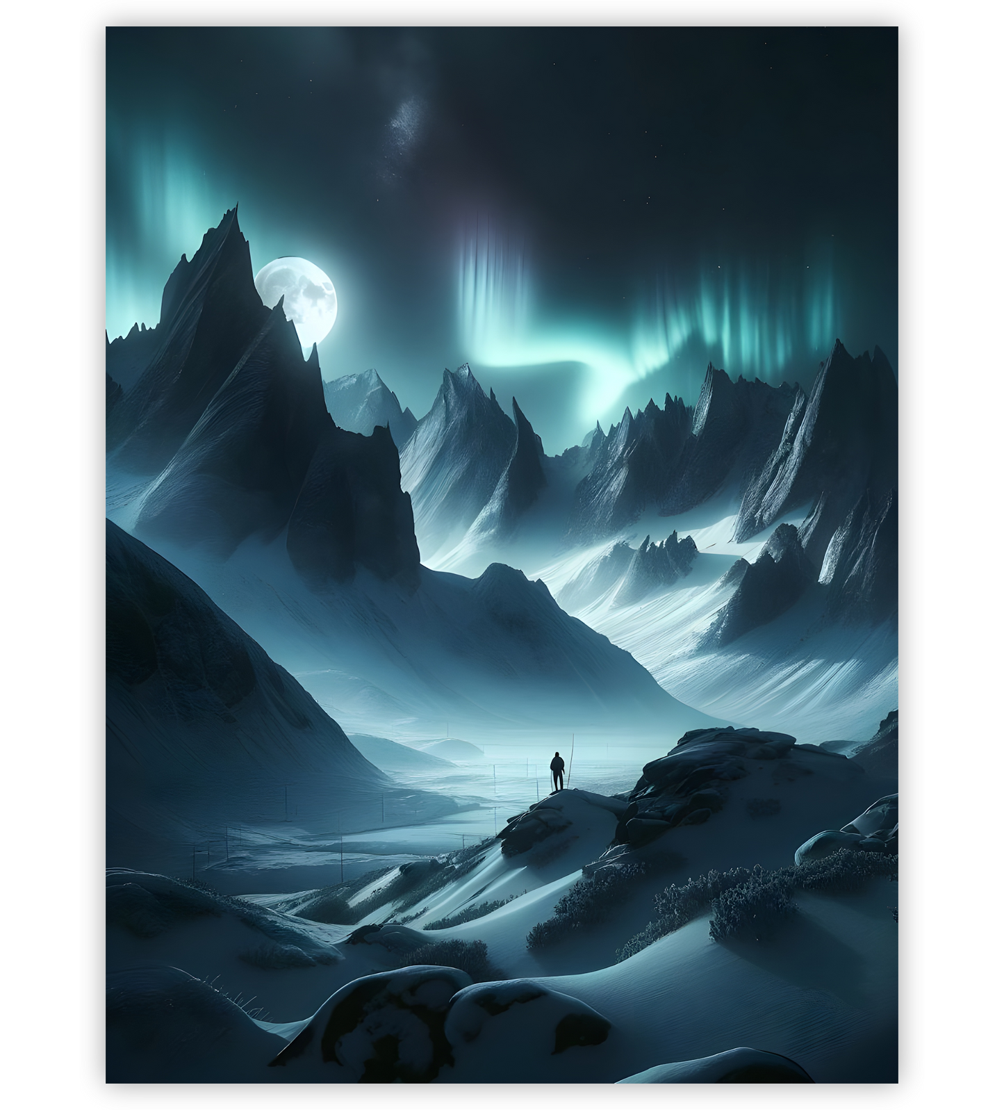 Poster, Wandbild von Polarlichter