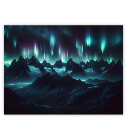 Polarlichter im Gebirge
